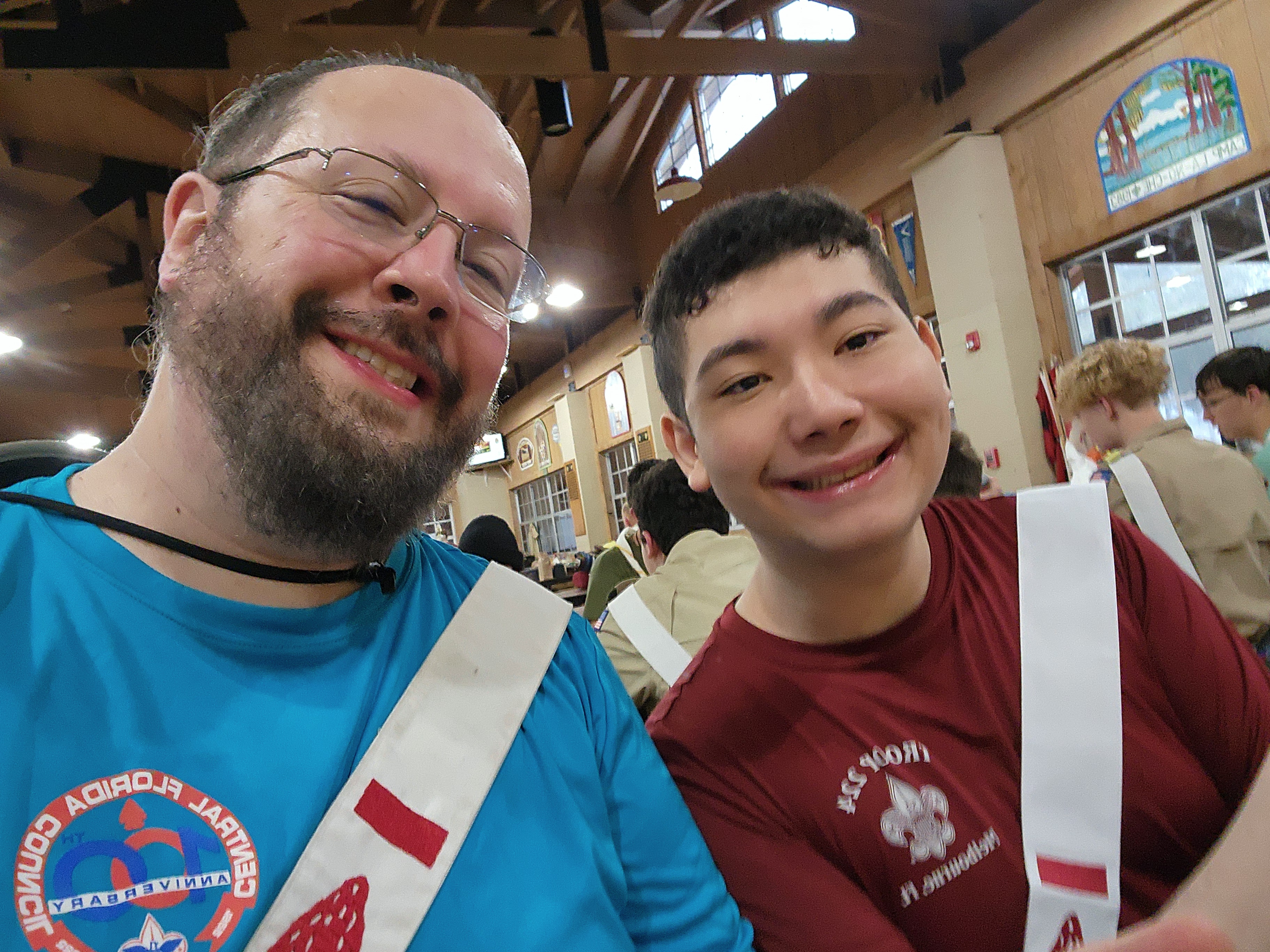 Stephen at Central Florida Council scouting event with son