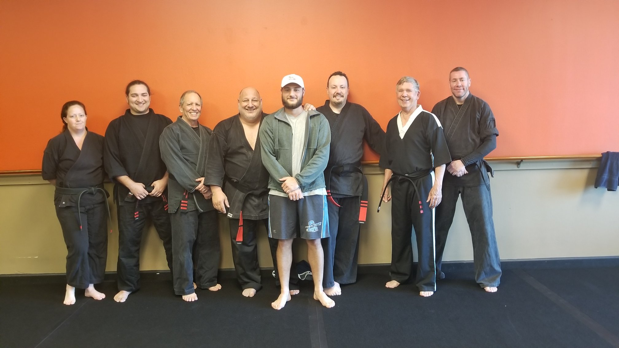 Stephen with kenpo martial arts class group photo